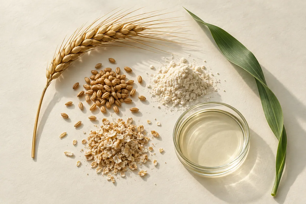 Ilustración de materiales agrícolas y muestras para evaluación técnica